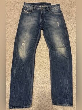 DIESEL BRAVEFORT 008B9 Comfort-Carrot DARK Jeans Size 28x30 Measured W30”xL29”